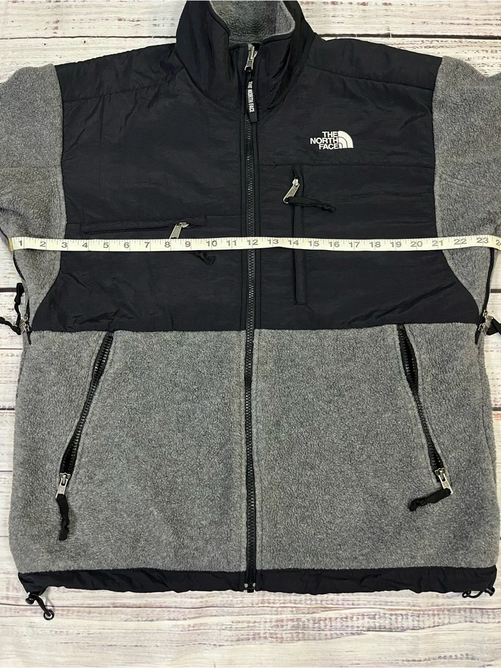 The North Face Vintage Men's Denali Fleece Jacket Full zip Size M Black & Gray